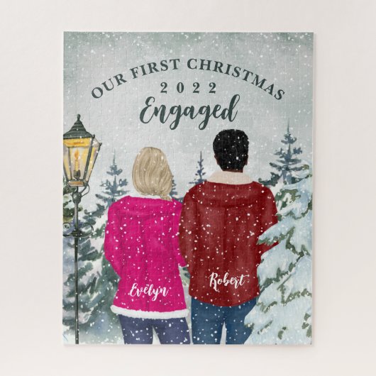 Unsere ersten Weihnachten Verlobt Puzzle (Vertikal)