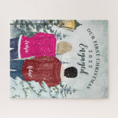 Unsere ersten Weihnachten Verlobt Puzzle (Horizontal)