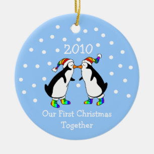 Unsere ersten Weihnachten zusammen 2010 (GLBT-Ping Keramikornament