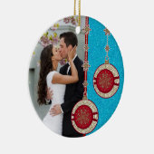 Unsere ersten Weihnachten zusammen Foto Weihnachts Keramik Ornament (Rechts)