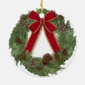 Unsere ersten Weihnachten zusammen Kardinal Pine C Keramik Ornament (Hinten)