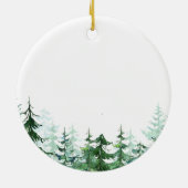 Unsere ersten Weihnachten zusammen Pine Tree Keramik Ornament (Hinten)