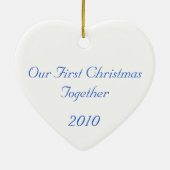 Unsere ersten Weihnachten zusammen Pinguine Keramik Ornament (Hinten)