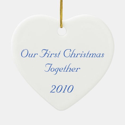 Unsere ersten Weihnachten zusammen Pinguine Keramik Ornament (Hinten)