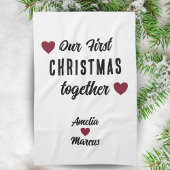 Unsere ersten Weihnachten zusammen Rotes Herz Geschirrtuch