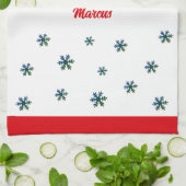 Unsere ersten Weihnachten zusammen Schneeflocken Geschirrtuch (Gefaltet)