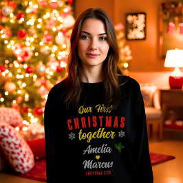 Unsere ersten Weihnachten zusammen Schneeflocken s Sweatshirt