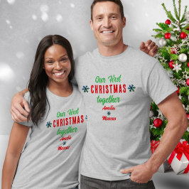 Unsere ersten Weihnachten zusammen Schneeflocken T-Shirt