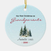 Unsere ersten Weihnachts-Großeltern haben niedlich Keramik Ornament (Vorne)