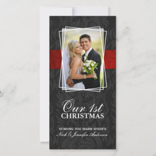 Unsere ersten Weihnachtsfotokarten (4x8) Feiertagskarte