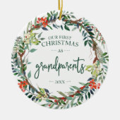 Unsere ersten Weihnachtsgroßeltern 2020 Keramik Ornament (Vorne)