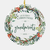 Unsere ersten Weihnachtsgroßeltern 2020 Keramik Ornament (Hinten)