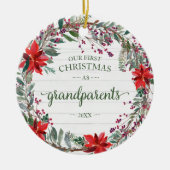 Unsere ersten Weihnachtsgroßeltern 2020 Keramik Ornament (Vorne)