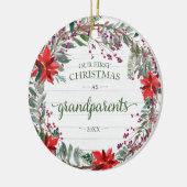 Unsere ersten Weihnachtsgroßeltern 2020 Keramik Ornament (Links)