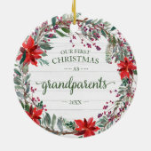 Unsere ersten Weihnachtsgroßeltern 2020 Keramik Ornament (Hinten)