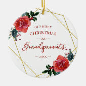 Unsere ersten Weihnachtsgroßeltern 2020 Keramik Ornament (Vorne)