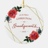 Unsere ersten Weihnachtsgroßeltern 2020 Keramik Ornament (Hinten)