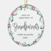 Unsere ersten Weihnachtsgroßeltern, Foto Keepake Keramik Ornament (Links)