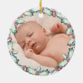 Unsere ersten Weihnachtsgroßeltern, Foto Keepake Keramik Ornament (Hinten)