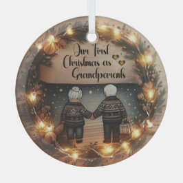 Unsere ersten Weihnachtsgroßeltern-Ornamente Ornament Aus Glas