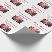 Unsere ersten Weihnachtsnamen Foto Hochzeit verlob Geschenkpapier (Ecke)