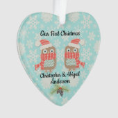 Unsere ersten Weihnachtsschalen Ornament (Vorderseite)