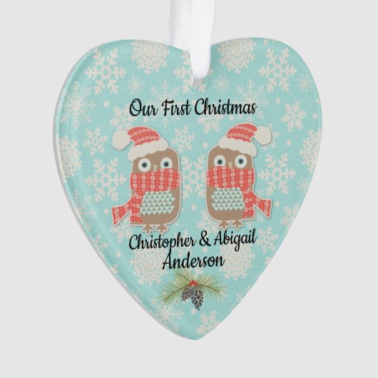 Unsere ersten Weihnachtsschalen Ornament (Vorderseite)