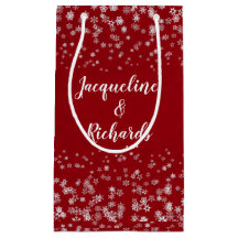 Unsere ersten Weihnachtsschneeflocken Rot Elegant