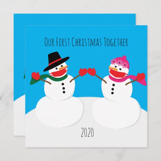 Unsere ersten Weihnachtsschneemänner 2020-Face-Mas (Vorne/Hinten)