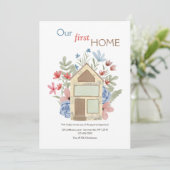 Unsere ersten Zuhause Moving Announcement Cards Ankündigung (Stehend Vorderseite)