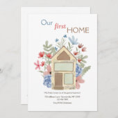 Unsere ersten Zuhause Moving Announcement Cards Ankündigung (Vorne/Hinten)