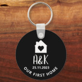 Unsere ersten Zuhause Personalisierten Paare Schlüsselanhänger (Vorderseite)