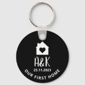 Unsere ersten Zuhause Personalisierten Paare Schlüsselanhänger (Rückseite)