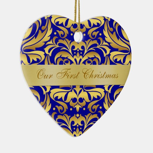 Unsere erstes Weihnachtsblaue Keramik Ornament (Rechts)