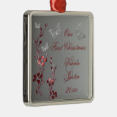 Unsere erstes Weihnachtserstklassige Ornament Aus Metall (Rechts)