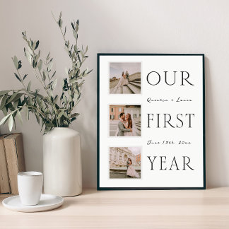 Unsere Erstjahres-Hochzeitsfoto-Poster Poster
