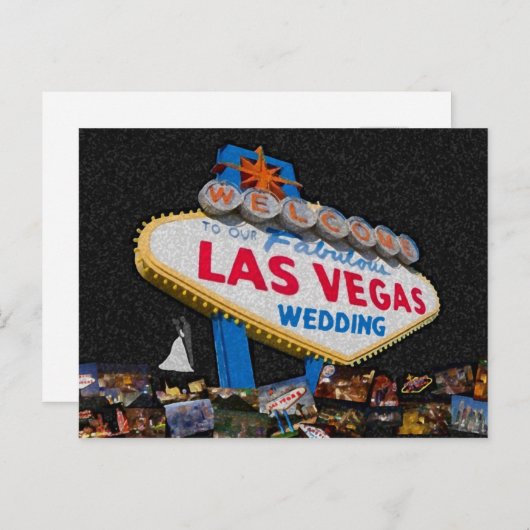 Unsere fabelhafte Las Vegas Wedding Postcard Postkarte (Vorne/Hinten)