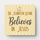 Unsere Familie glaubt an Jesus Fotoplatte (Vorderseite)