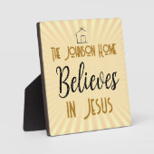 Unsere Familie glaubt an Jesus Fotoplatte (Vorderseite)