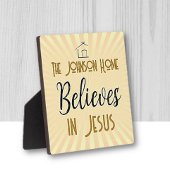 Unsere Familie glaubt an Jesus Fotoplatte