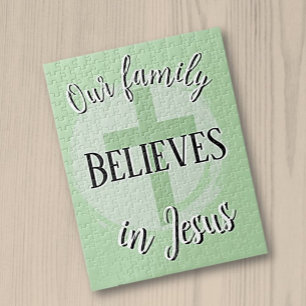 Unsere Familie glaubt an Jesus Puzzle