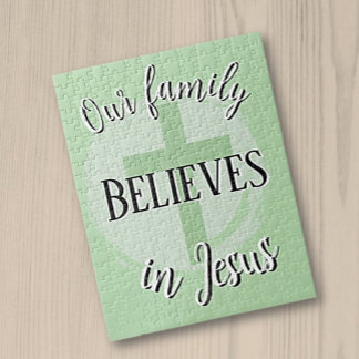 Unsere Familie glaubt an Jesus Puzzle