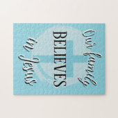 Unsere Familie glaubt an Jesus Puzzle (Horizontal)