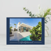 Unsere Familie hat das Foto Navy Blue des Custom H Ankündigung (Stehend Vorderseite)