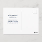 Unsere Familie hat das Foto Navy Blue des Custom H Postkarte (Rückseite)