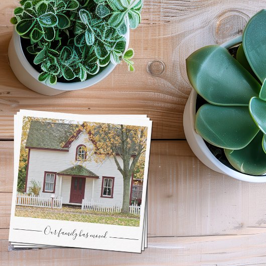 Unsere Familie hat ein Foto von Eigenheimen übertr Begleitkarte