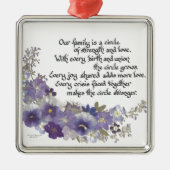 Unsere Familie ist ein Kreis Ornament Aus Metall (Vorne)
