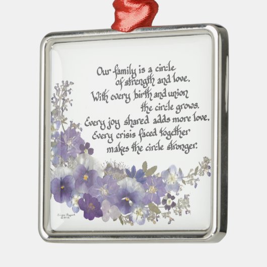 Unsere Familie ist ein Kreis Ornament Aus Metall (Links)