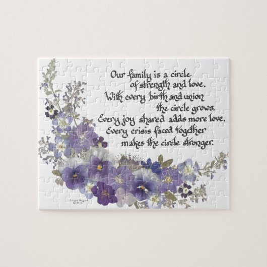 Unsere Familie ist ein Kreis Puzzle (Horizontal)