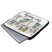 Unsere Familie Moderne 8 FotoCollage Laptopschutzhülle (Vorne Knopf)
